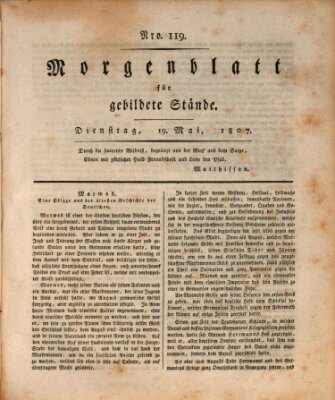 Morgenblatt für gebildete Stände Dienstag 19. Mai 1807