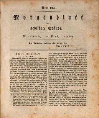 Morgenblatt für gebildete Stände Mittwoch 20. Mai 1807