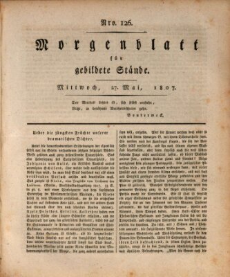 Morgenblatt für gebildete Stände Mittwoch 27. Mai 1807