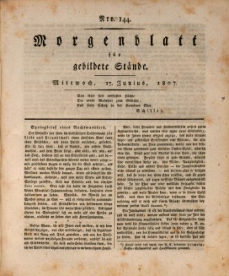 Morgenblatt für gebildete Stände Mittwoch 17. Juni 1807