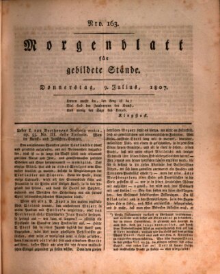 Morgenblatt für gebildete Stände Donnerstag 9. Juli 1807