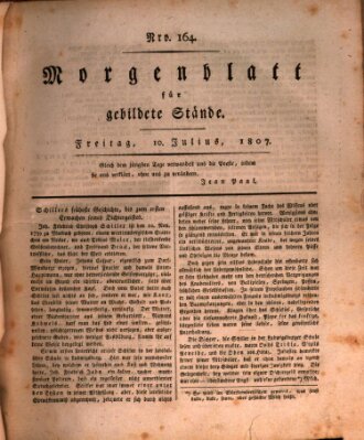 Morgenblatt für gebildete Stände Freitag 10. Juli 1807