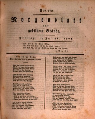 Morgenblatt für gebildete Stände Freitag 17. Juli 1807