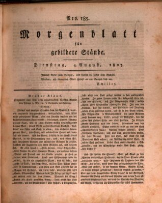 Morgenblatt für gebildete Stände Dienstag 4. August 1807