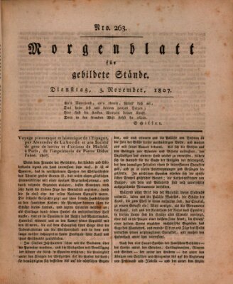 Morgenblatt für gebildete Stände Dienstag 3. November 1807