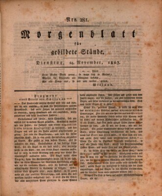 Morgenblatt für gebildete Stände Dienstag 24. November 1807