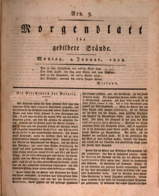 Morgenblatt für gebildete Stände Montag 4. Januar 1808