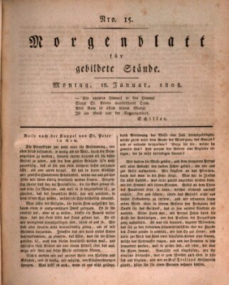 Morgenblatt für gebildete Stände Montag 18. Januar 1808