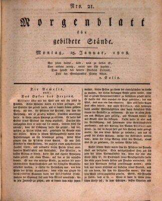 Morgenblatt für gebildete Stände Montag 25. Januar 1808