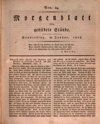 Morgenblatt für gebildete Stände Donnerstag 28. Januar 1808