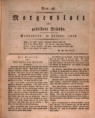 Morgenblatt für gebildete Stände Samstag 30. Januar 1808