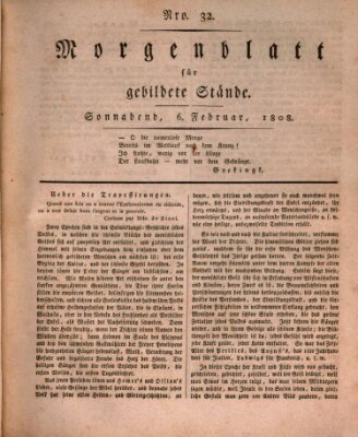 Morgenblatt für gebildete Stände Samstag 6. Februar 1808