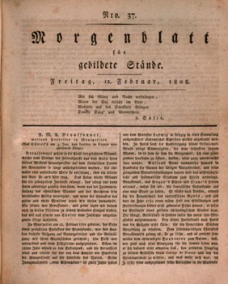 Morgenblatt für gebildete Stände Freitag 12. Februar 1808