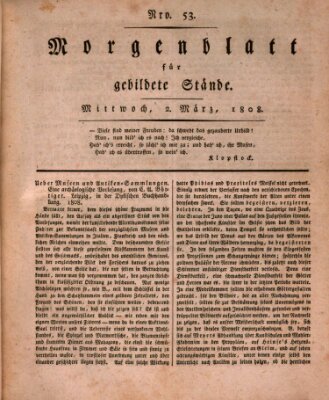 Morgenblatt für gebildete Stände Mittwoch 2. März 1808