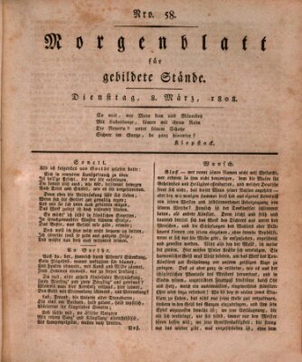 Morgenblatt für gebildete Stände Dienstag 8. März 1808