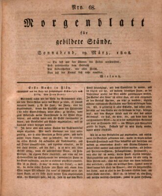 Morgenblatt für gebildete Stände Samstag 19. März 1808