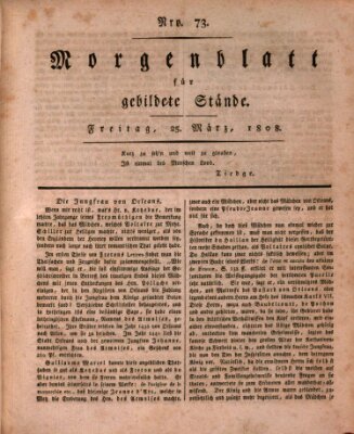 Morgenblatt für gebildete Stände Freitag 25. März 1808