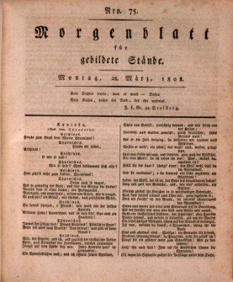 Morgenblatt für gebildete Stände Montag 28. März 1808