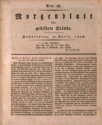 Morgenblatt für gebildete Stände Donnerstag 21. April 1808