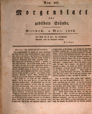 Morgenblatt für gebildete Stände Mittwoch 4. Mai 1808