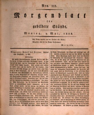 Morgenblatt für gebildete Stände Montag 9. Mai 1808