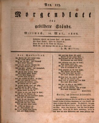 Morgenblatt für gebildete Stände Mittwoch 11. Mai 1808