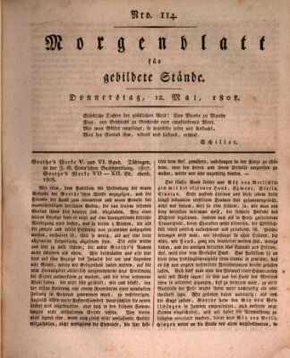 Morgenblatt für gebildete Stände Donnerstag 12. Mai 1808