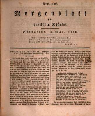 Morgenblatt für gebildete Stände Samstag 14. Mai 1808