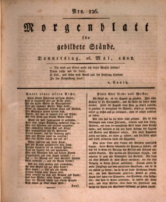 Morgenblatt für gebildete Stände Donnerstag 26. Mai 1808