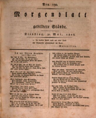 Morgenblatt für gebildete Stände Dienstag 31. Mai 1808