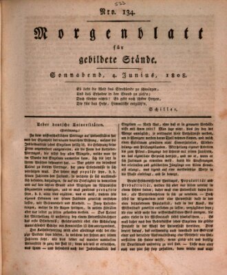 Morgenblatt für gebildete Stände Samstag 4. Juni 1808