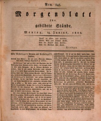 Morgenblatt für gebildete Stände Montag 13. Juni 1808