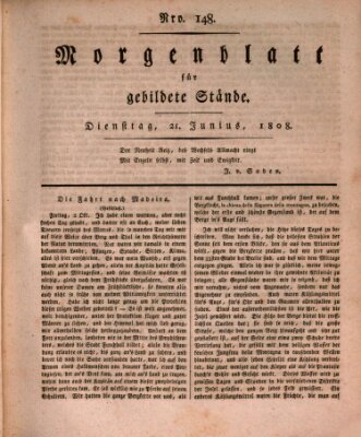 Morgenblatt für gebildete Stände Dienstag 21. Juni 1808