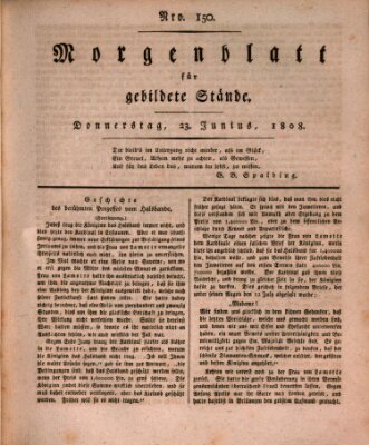 Morgenblatt für gebildete Stände Donnerstag 23. Juni 1808