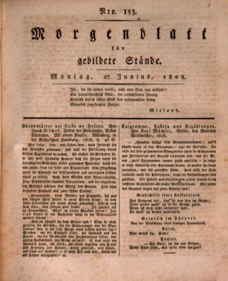 Morgenblatt für gebildete Stände Montag 27. Juni 1808