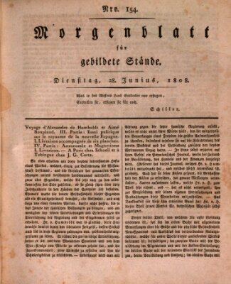 Morgenblatt für gebildete Stände Dienstag 28. Juni 1808