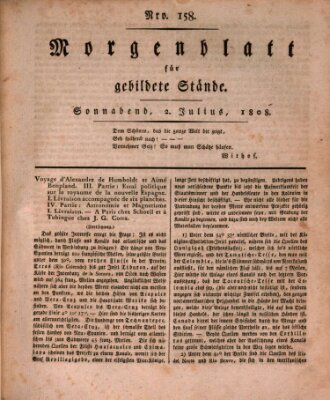 Morgenblatt für gebildete Stände Samstag 2. Juli 1808