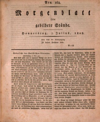 Morgenblatt für gebildete Stände Donnerstag 7. Juli 1808