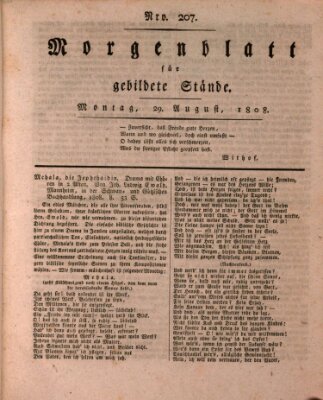 Morgenblatt für gebildete Stände Montag 29. August 1808