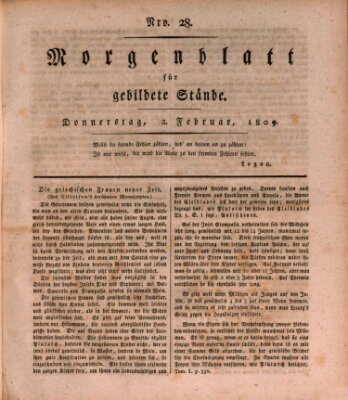 Morgenblatt für gebildete Stände Donnerstag 2. Februar 1809