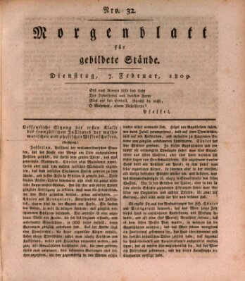 Morgenblatt für gebildete Stände Dienstag 7. Februar 1809