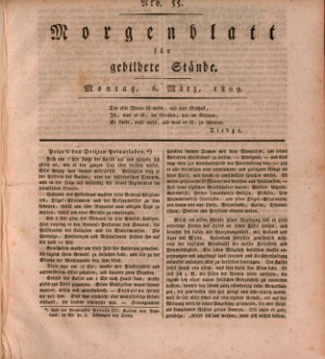 Morgenblatt für gebildete Stände Montag 6. März 1809