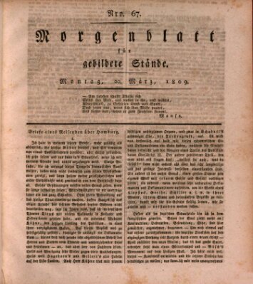 Morgenblatt für gebildete Stände Montag 20. März 1809