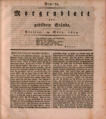 Morgenblatt für gebildete Stände Freitag 24. März 1809