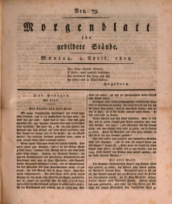 Morgenblatt für gebildete Stände Montag 3. April 1809