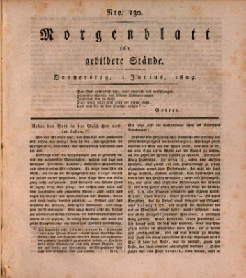 Morgenblatt für gebildete Stände Donnerstag 1. Juni 1809