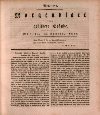 Morgenblatt für gebildete Stände Montag 26. Juni 1809