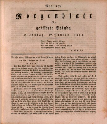 Morgenblatt für gebildete Stände Dienstag 27. Juni 1809