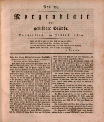 Morgenblatt für gebildete Stände Donnerstag 29. Juni 1809