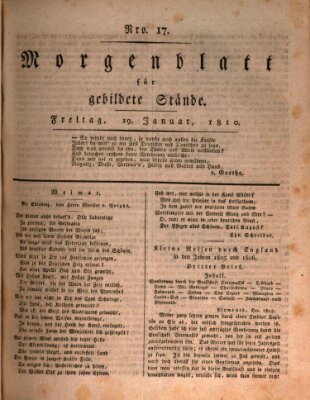 Morgenblatt für gebildete Stände Freitag 19. Januar 1810